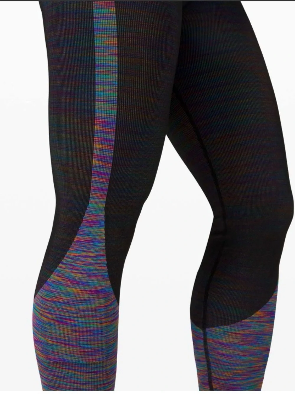 LULULEMON • Love Revealed Tight Black / Rainbow size 6 high rise